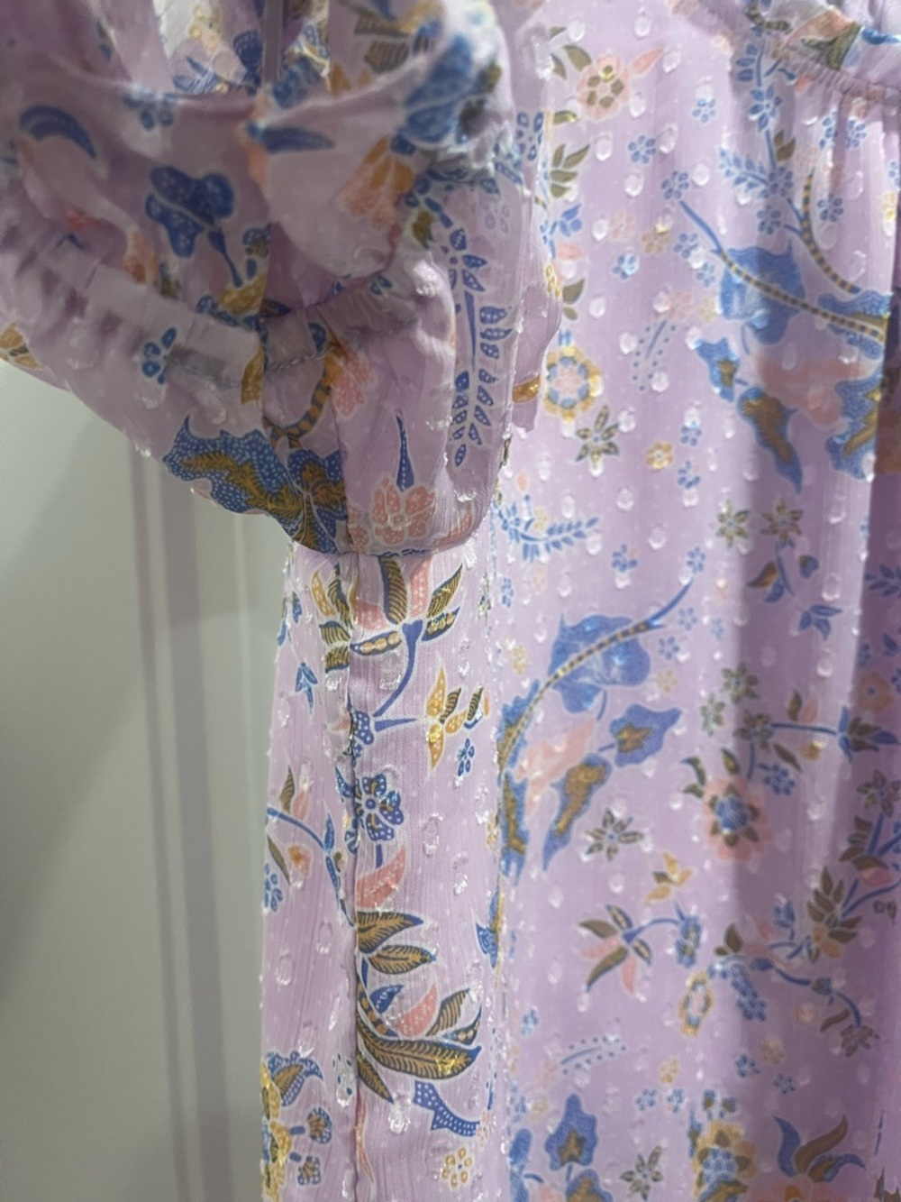Rachel Zoe Lavender Floral Blouse XL - Picture 9 of 12